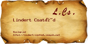 Lindert Csatád névjegykártya
